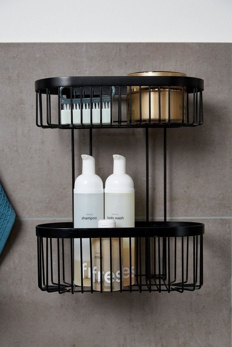 Półka łazienkowa, wisząca, classic-plus, 2 poziomy