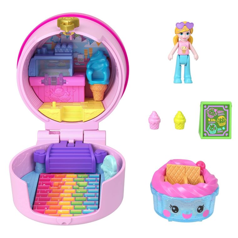 Polly Pocket, Przekąski niespodzianki, mały zestaw kompaktowy, 1 szt.