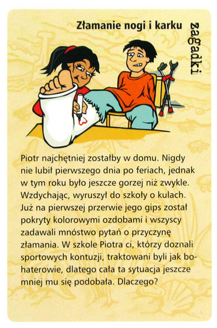 Pomarańczowe historie, 50 wakacyjnych zagadek, gra karciana