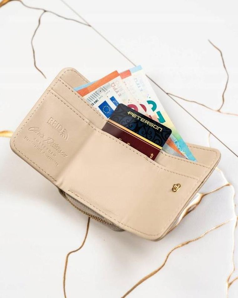 Portfel, beżowy, skóra ekologiczna, Peterson