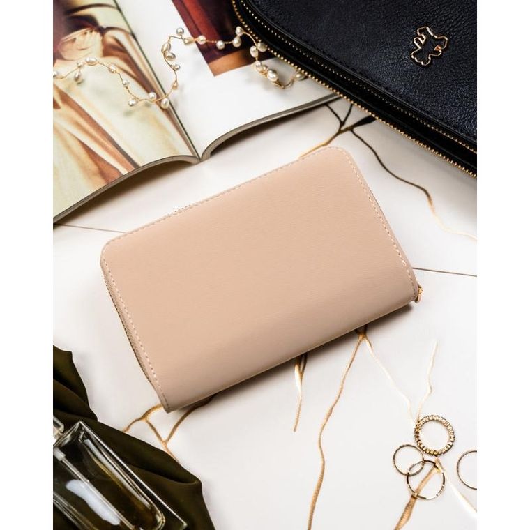 Portfel, beżowy, skóra ekologiczna, Peterson