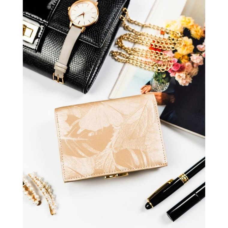 Portfel, beżowy, skóra ekologiczna, Peterson