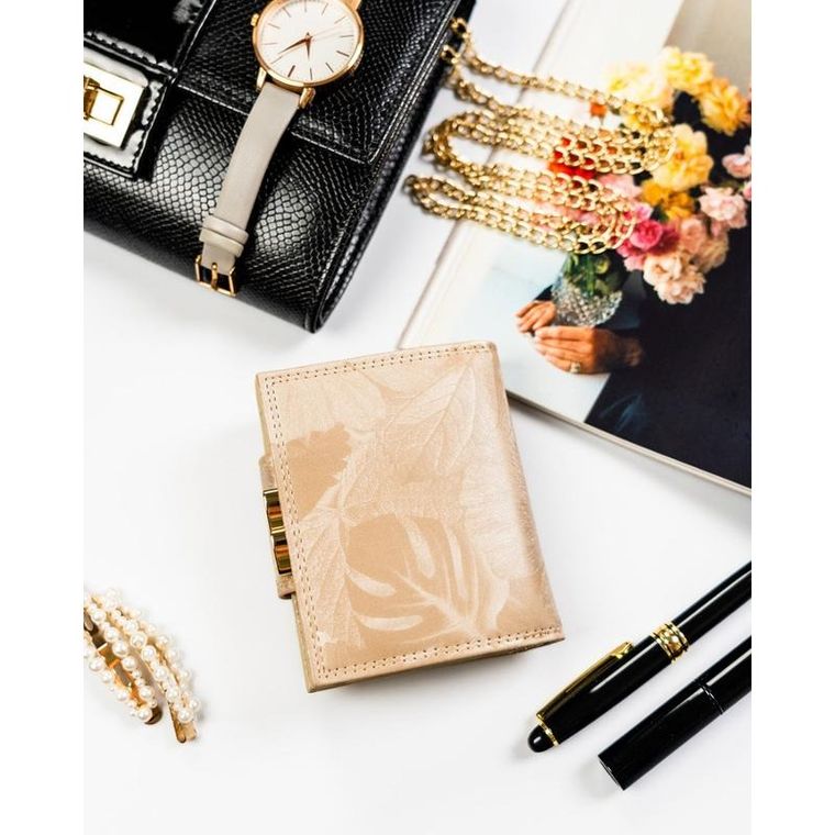 Portfel, beżowy, skóra ekologiczna, Peterson