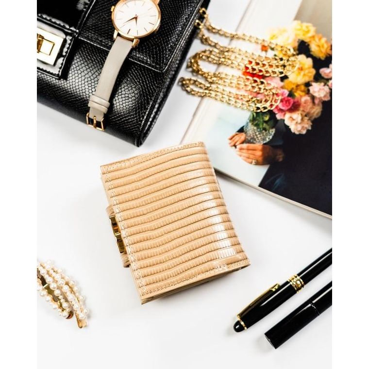 Portfel, beżowy, skóra ekologiczna, Peterson