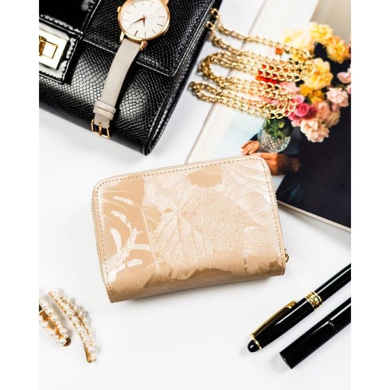 Portfel, beżowy, skóra ekologiczna, Peterson