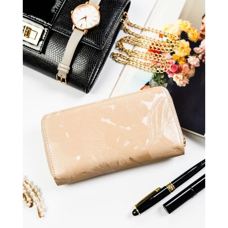 Portfel, beżowy, skóra ekologiczna, Peterson