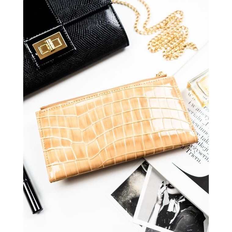 Portfel, beżowy, skóra ekologiczna, Peterson