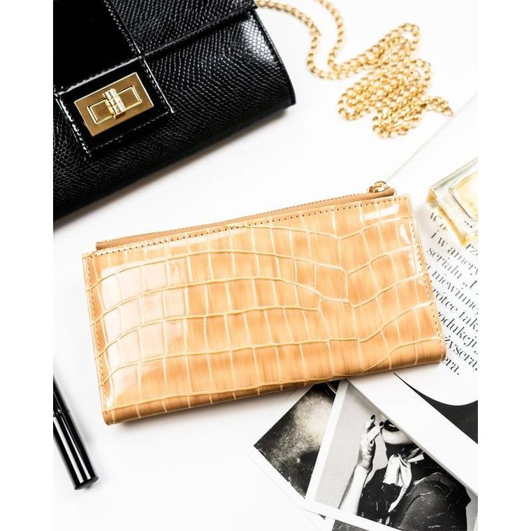 Portfel, beżowy, skóra ekologiczna, Peterson