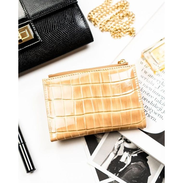 Portfel, beżowy, skóra ekologiczna, Peterson