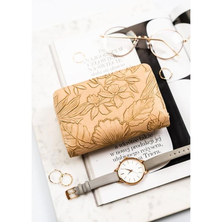 Portfel, beżowy, skóra ekologiczna, Peterson