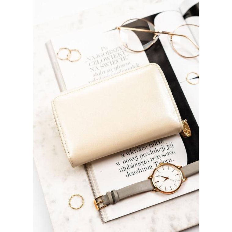 Portfel, beżowy, skóra ekologiczna, Rovicky