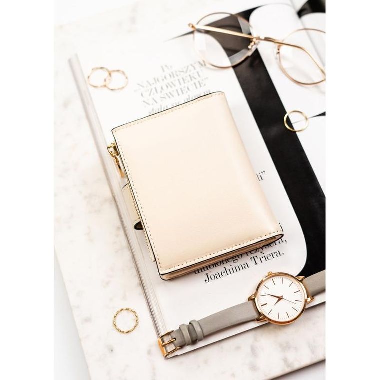 Portfel, beżowy, skóra ekologiczna, Rovicky