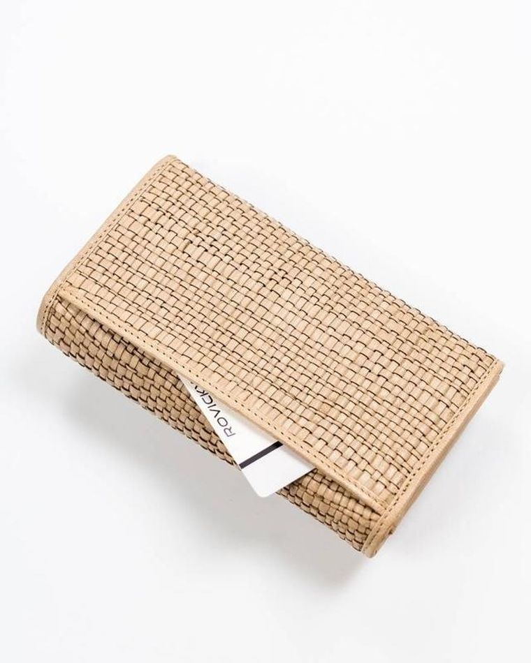 Portfel, beżowy, skórzany, RFID, Rovicky