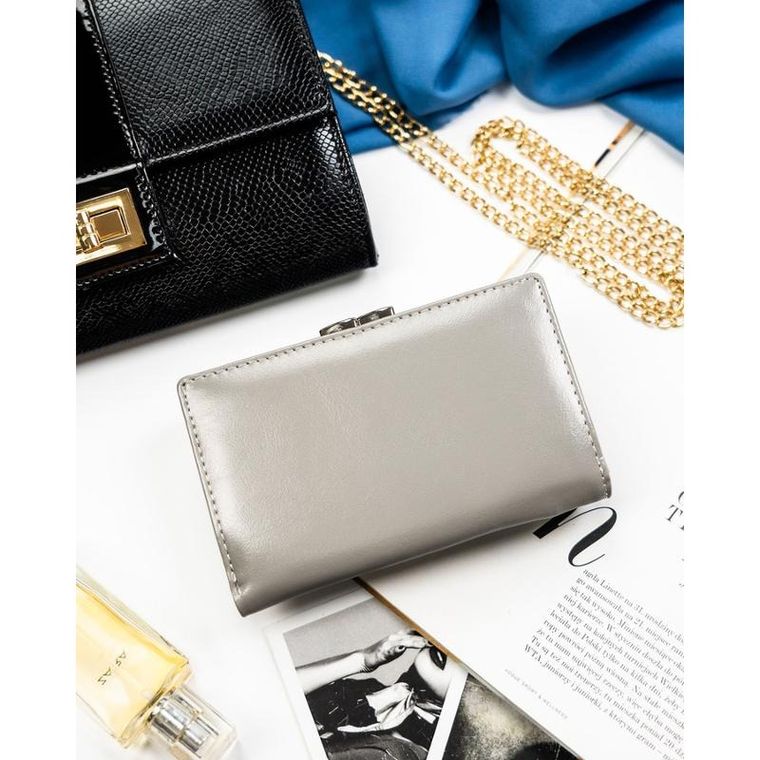 Portfel, biały, skóra ekologiczna, Peterson