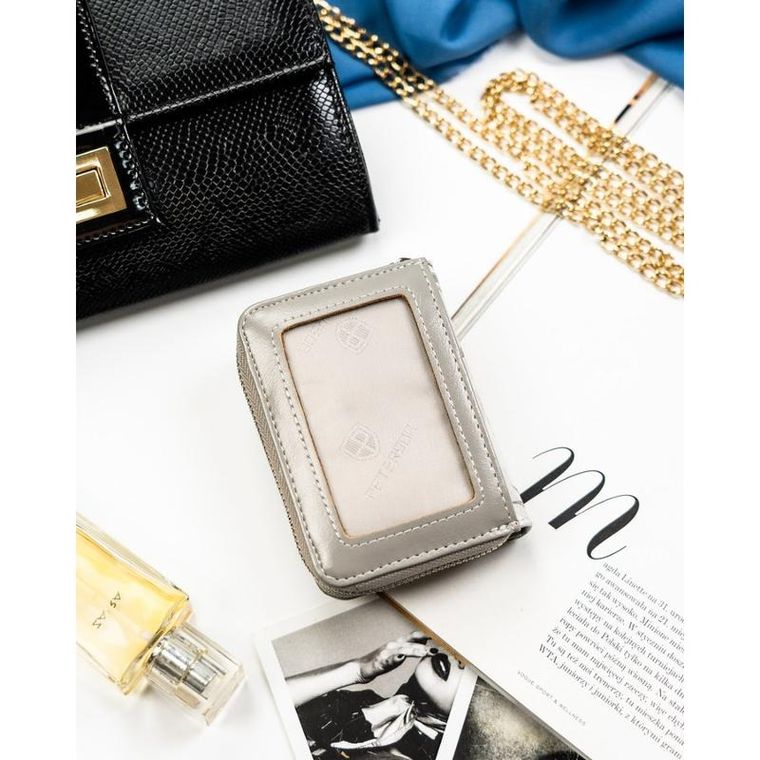 Portfel, biały, skóra ekologiczna, Peterson