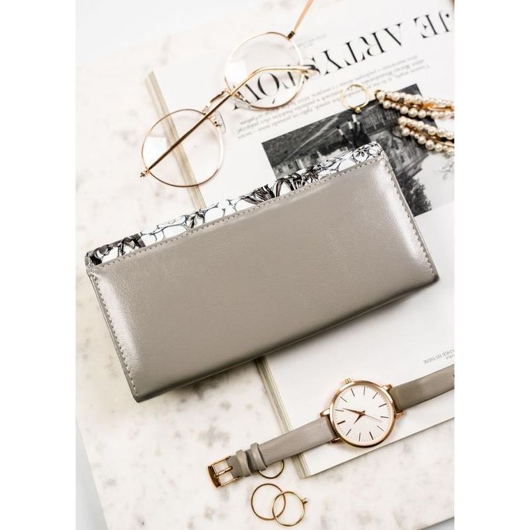 Portfel, biały, skórzany, Petereson