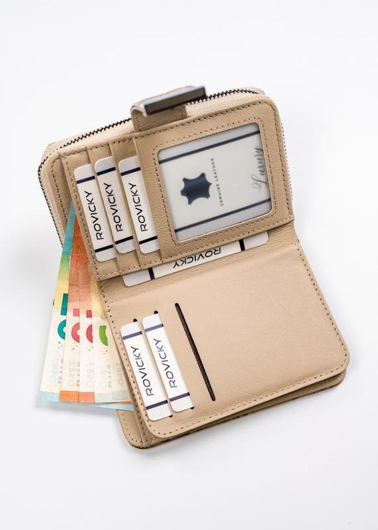 Portfel, brązowy, skóra ekologiczna, Cavaldi