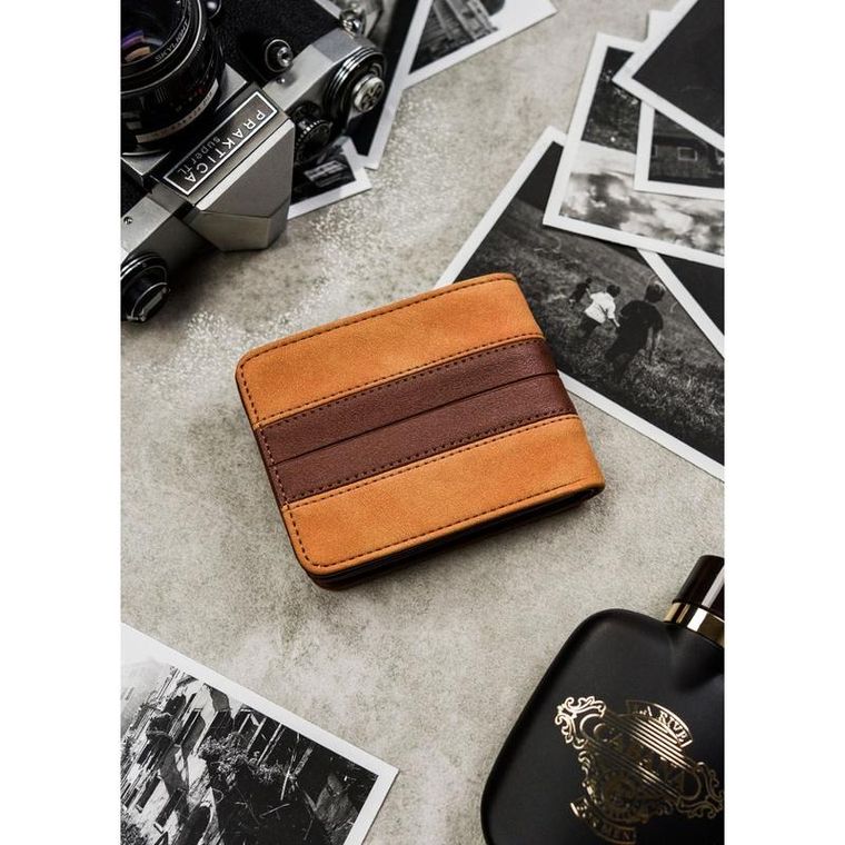 Portfel, brązowy, skóra ekologiczna, Peterson