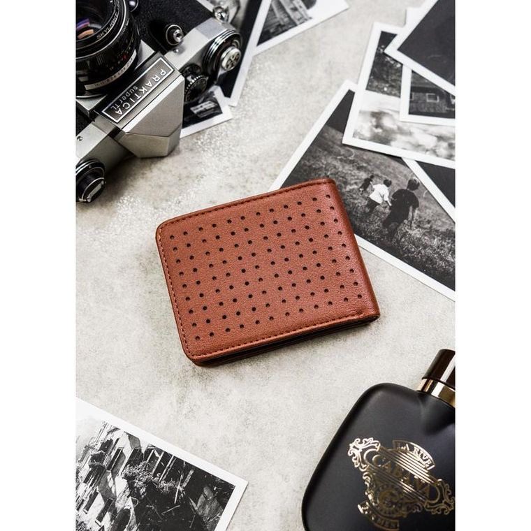 Portfel, brązowy, skóra ekologiczna, Peterson