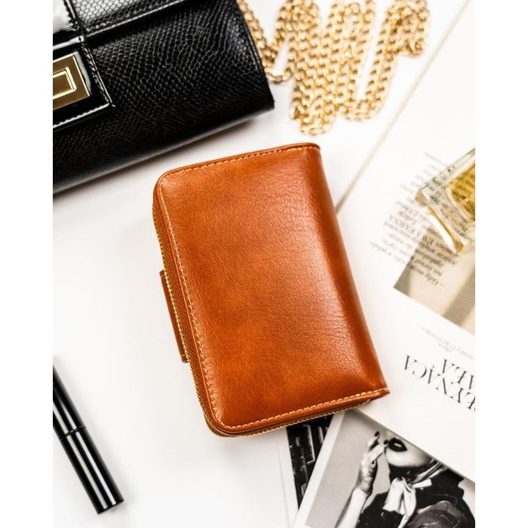 Portfel, brązowy, skóra ekologiczna, Peterson