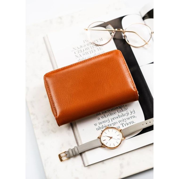 Portfel, brązowy, skóra ekologiczna, Peterson