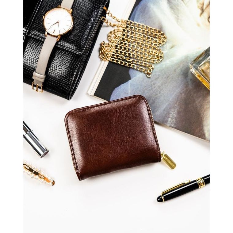 Portfel, brązowy, skóra ekologiczna, Rovicky