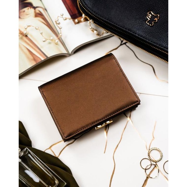 Portfel, brązowy, skóra naturalna i ekologiczna, Peterson