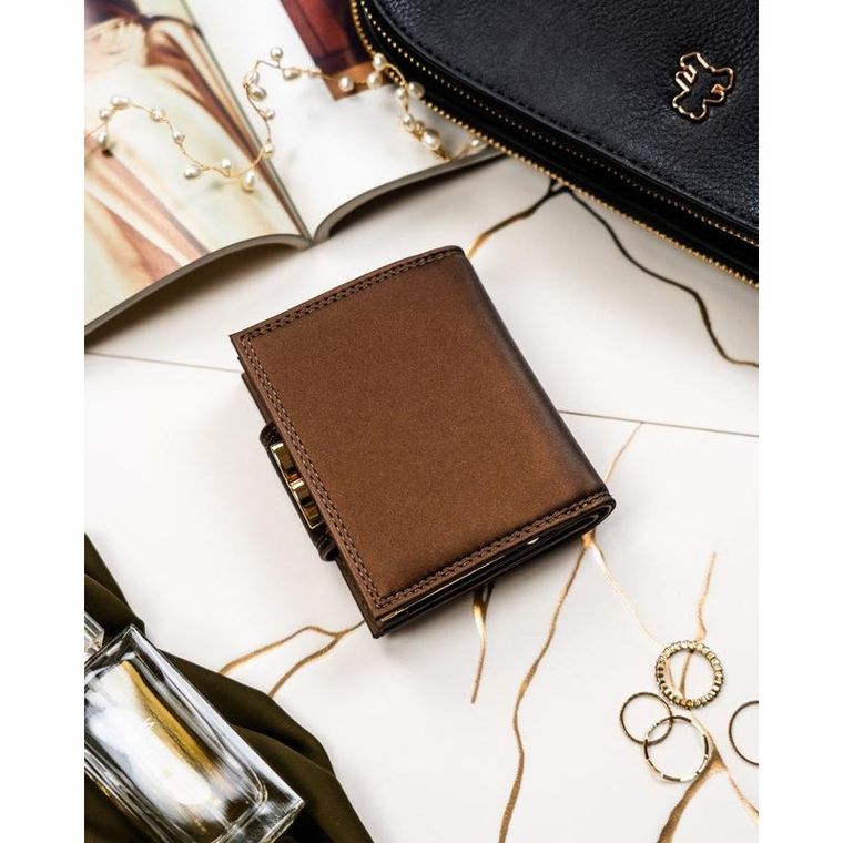 Portfel, brązowy, skóra naturalna i ekologiczna, Peterson