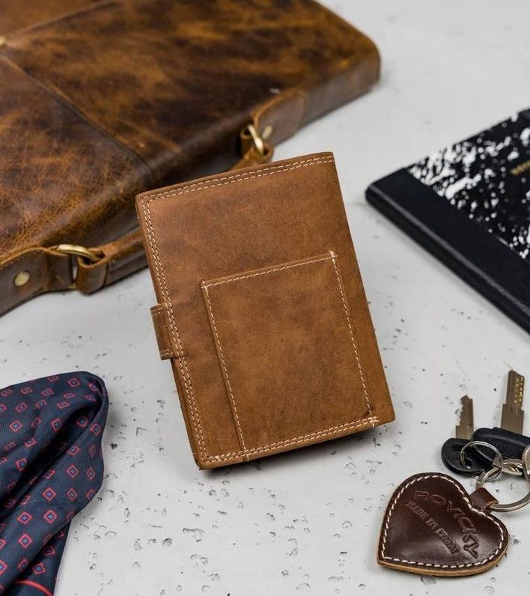 Portfel, brązowy, skórzany, Always Wild