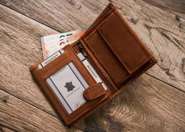 Portfel, brązowy, skórzany, Always Wild