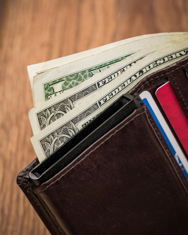 Portfel, brązowy, skórzany, RFID, Always Wild