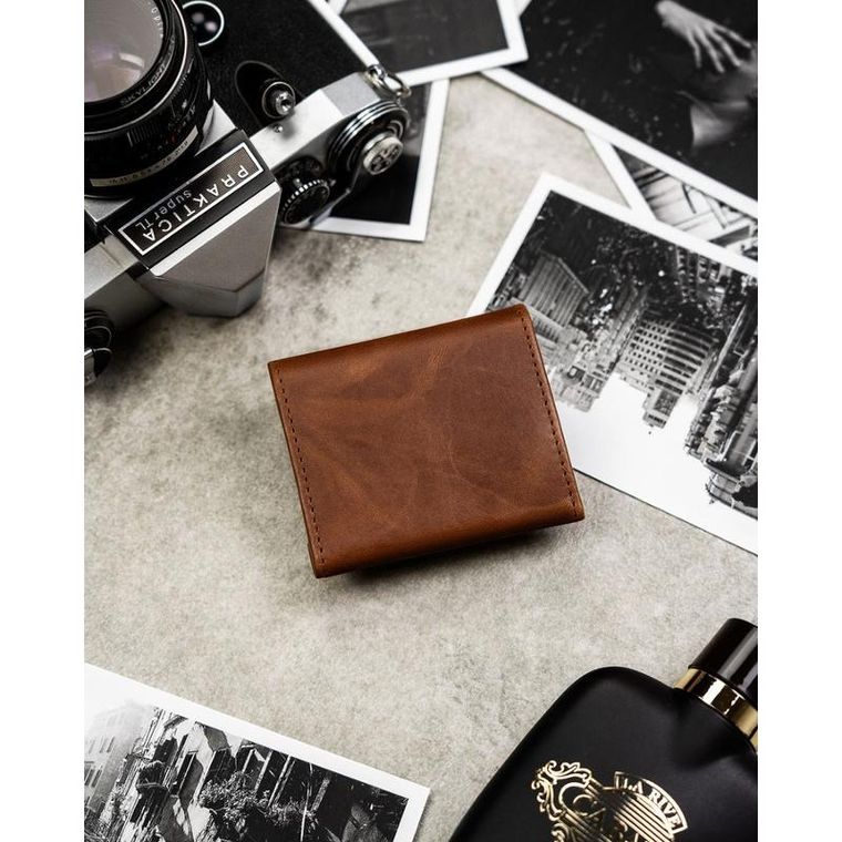 Portfel, brązowy, skórzany, Rovicky