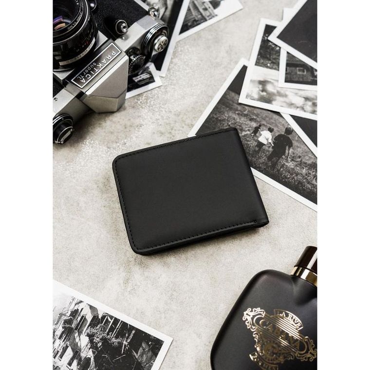Portfel, czarny, skóra ekologiczna, Peterson