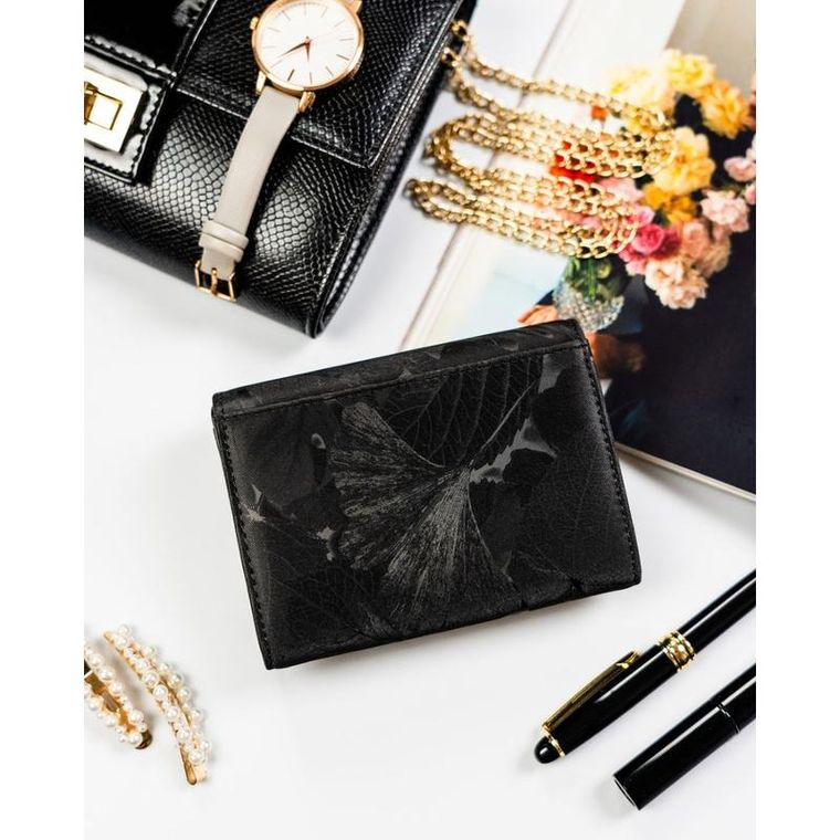 Portfel, czarny, skóra ekologiczna, Peterson