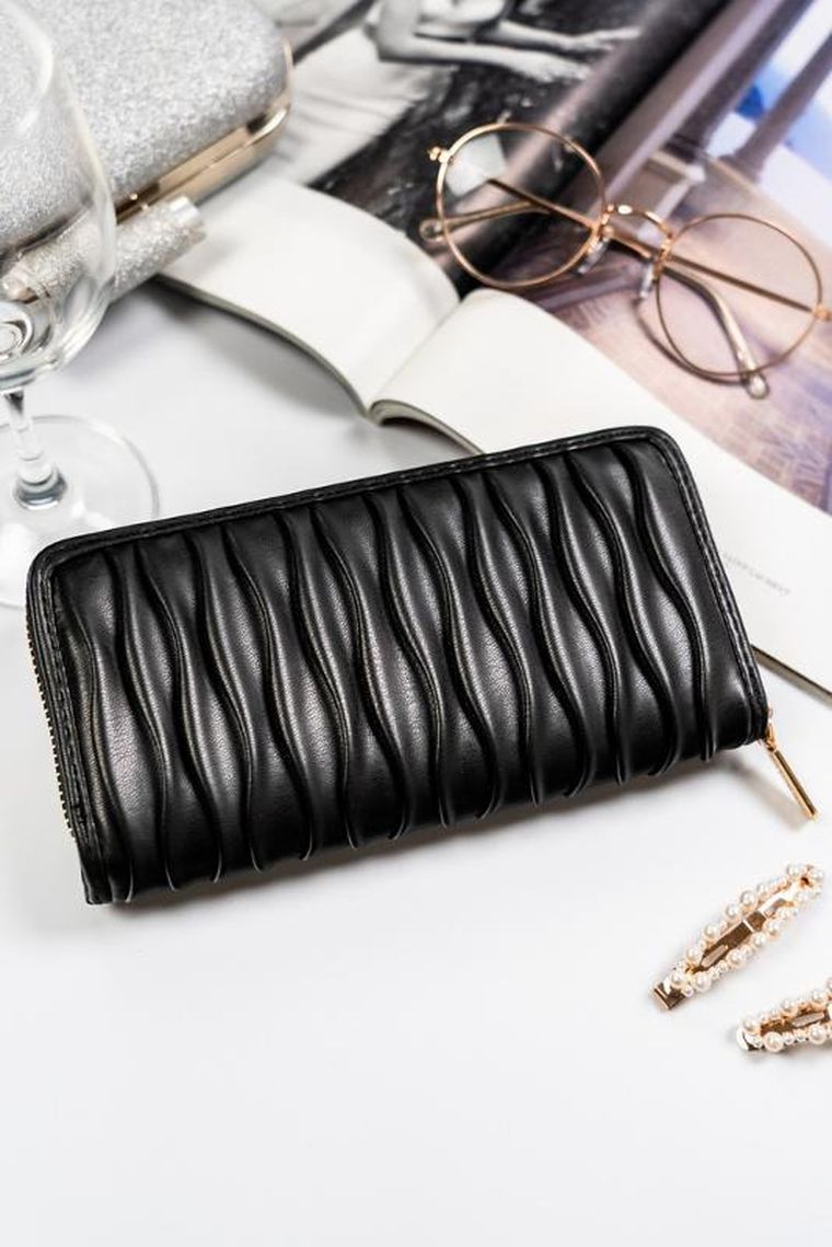 Portfel, czarny, skóra ekologiczna, Rovicky