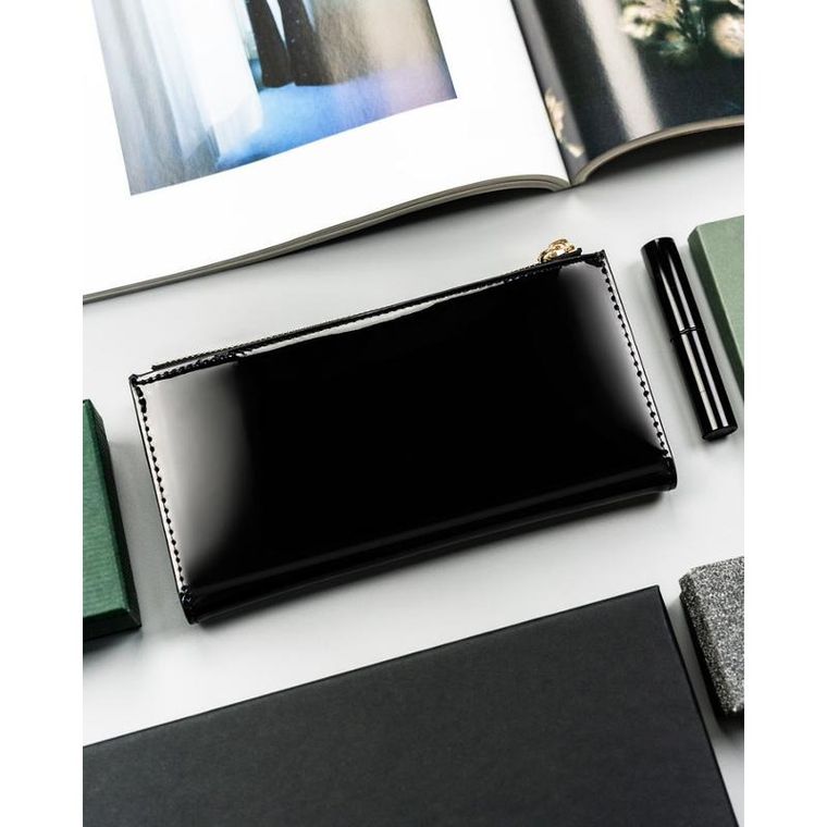 Portfel, czarny, skóra ekologiczna, Rovicky