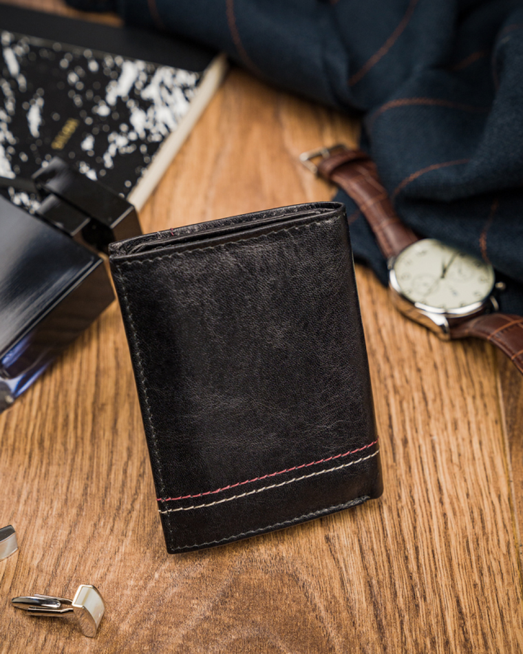 Portfel, czarny, skórzany, Always Wild