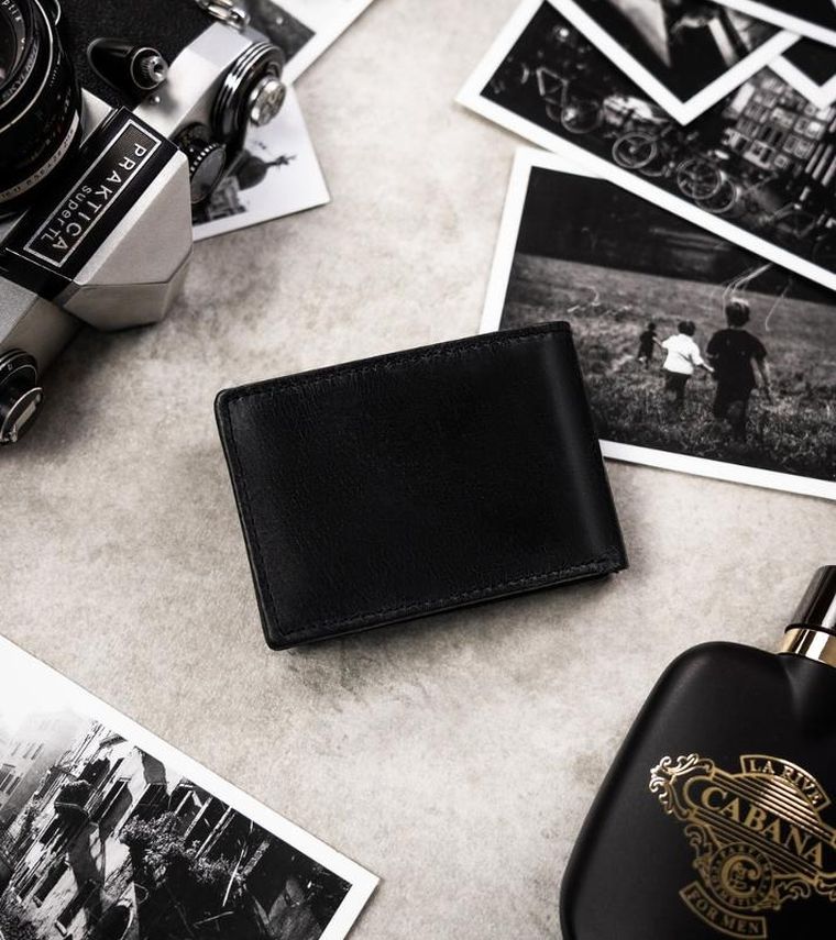 Portfel, czarny, skórzany, Buffalo Wild