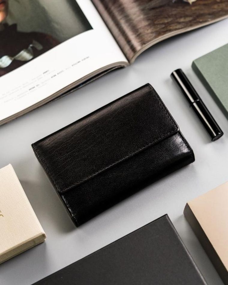 Portfel, czarny, skórzany, Peterson