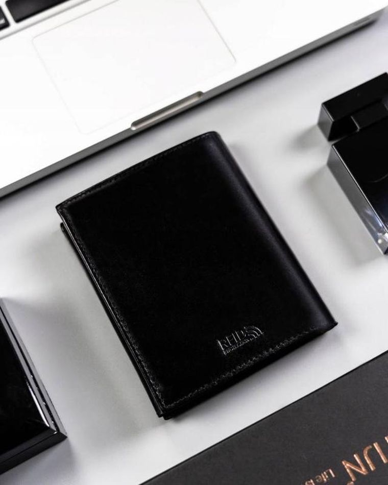 Portfel, czarny, skórzany, Peterson