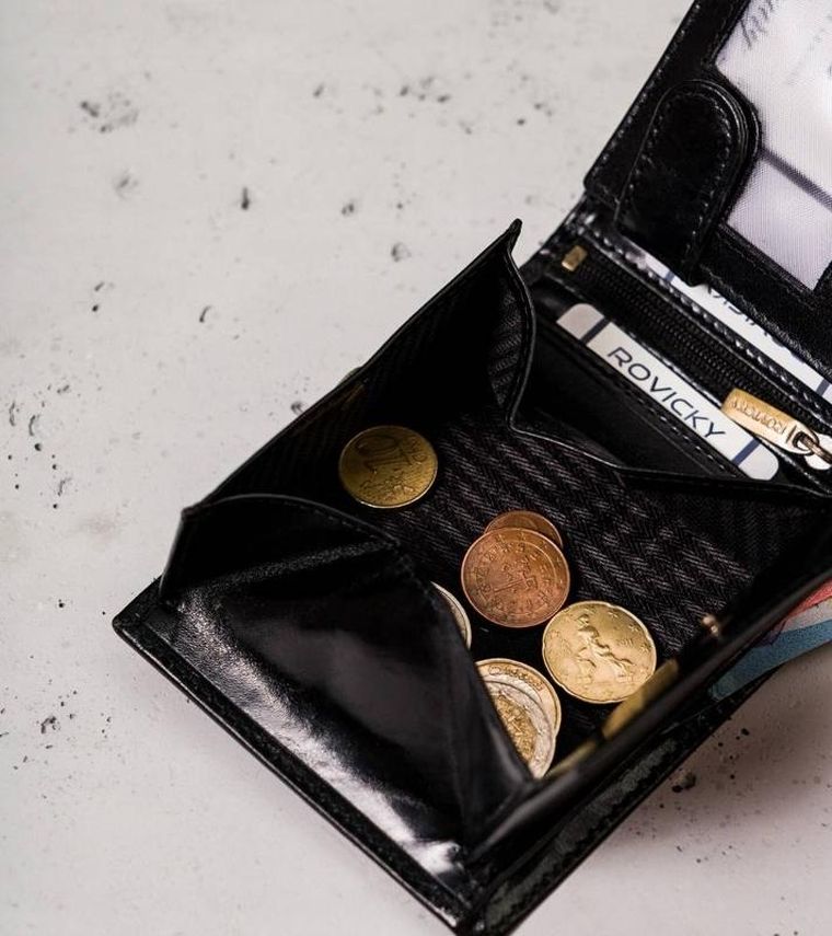 Portfel, czarny, skórzany, Peterson