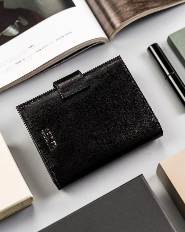 Portfel, czarny, skórzany, Peterson