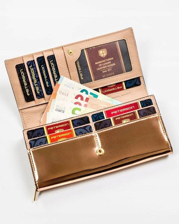 Portfel, czarny, skórzany, Peterson