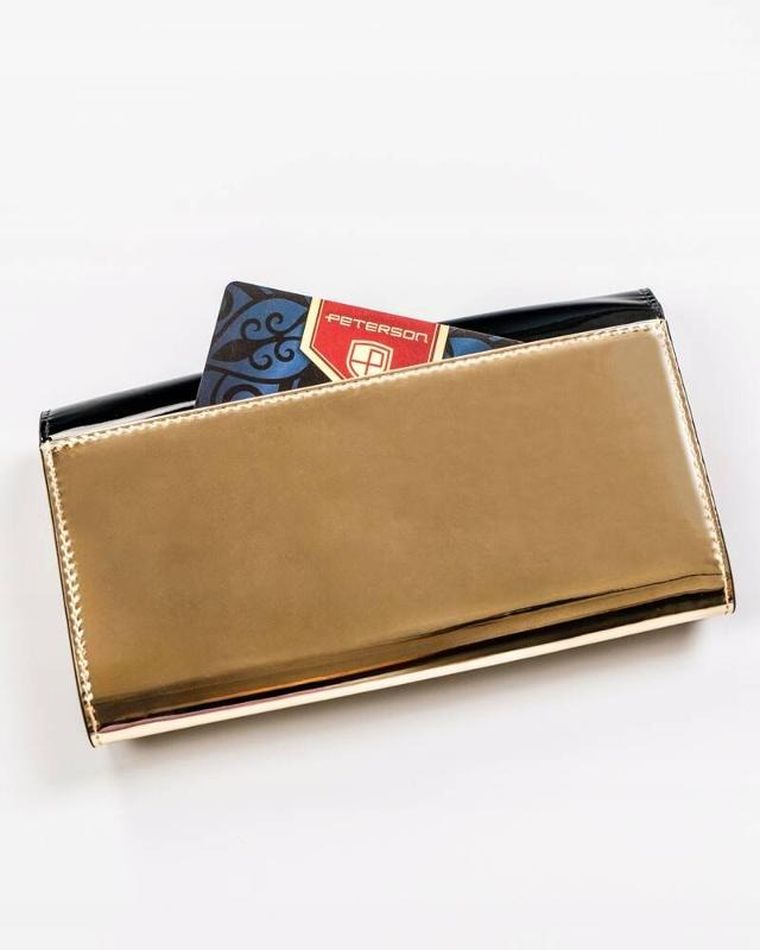 Portfel, czarny, skórzany, Peterson