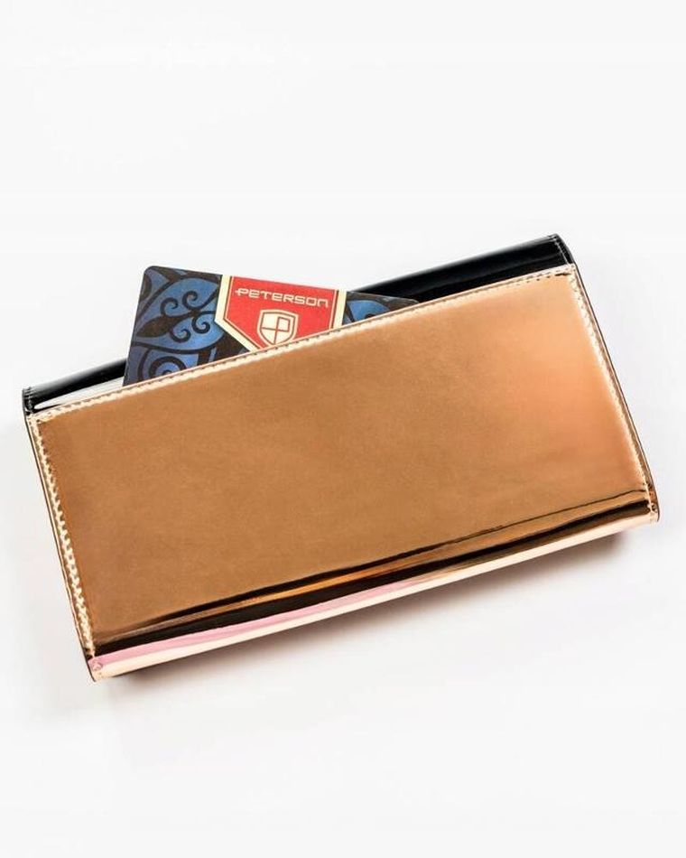 Portfel, czarny, skórzany, Peterson