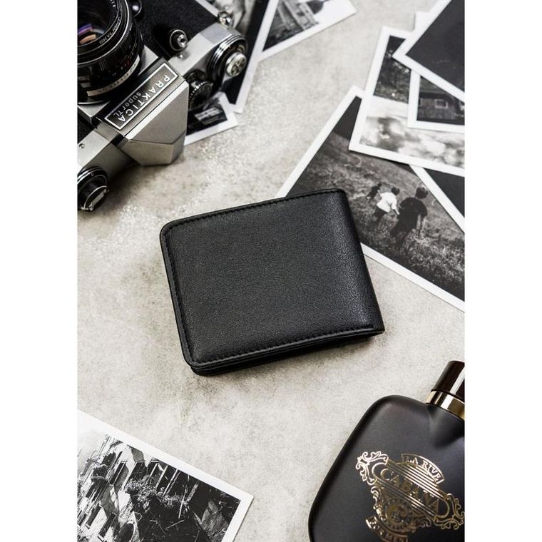 Portfel, czarny, skórzany, Peterson