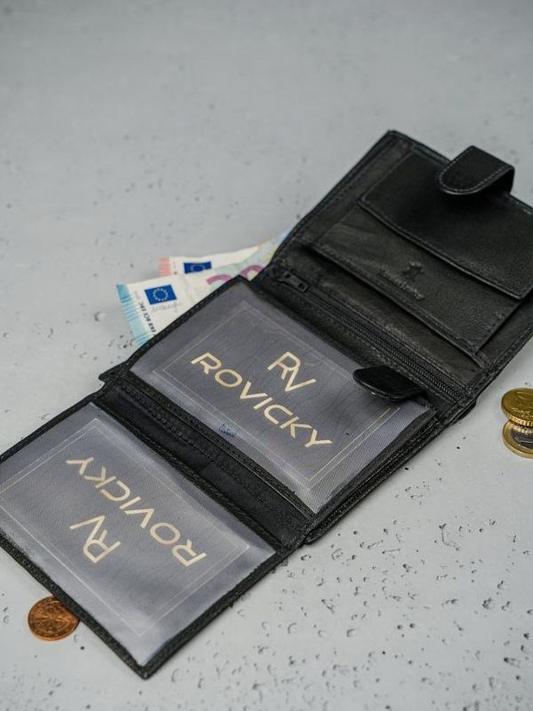 Portfel, czarny, skórzany, RFID, Always Wild