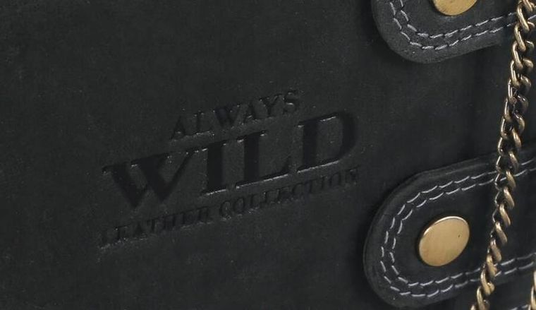 Portfel, czarny, skórzany, RFID, Always Wild