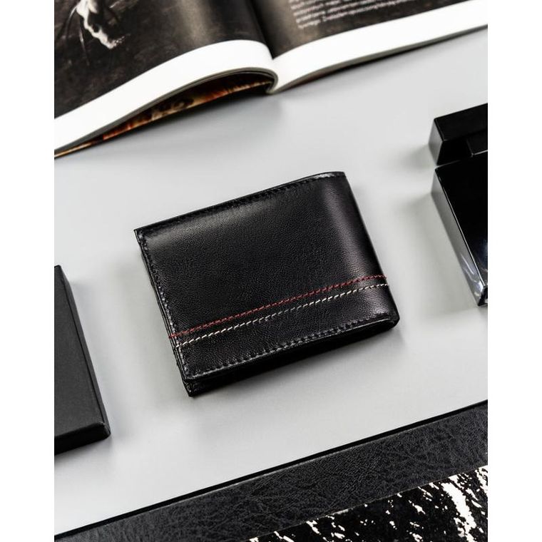 Portfel, czarny, skórzany, RFID, Always Wild