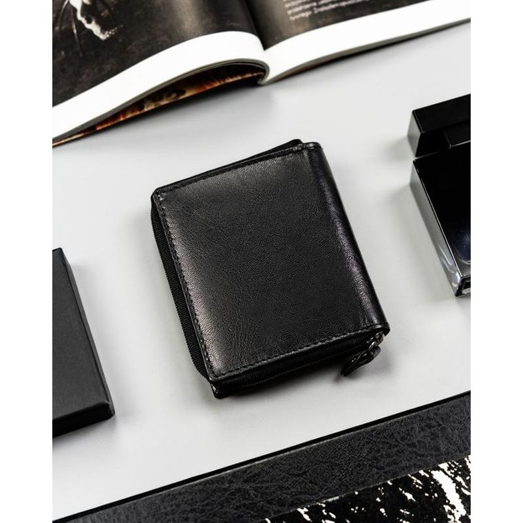 Portfel, czarny, skórzany, RFID, Always Wild